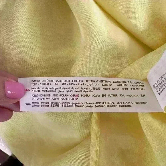 ZARA Yellow Bat wing Summer lightweight soft dress -Size Large - Picture 6 of 6